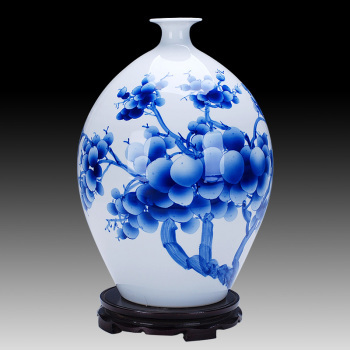 177景德鎮陶瓷器 名家吳文瀚手繪青花瓷花瓶石榴瑤池清韻收藏證書 碩果連子瓶 小號【圖片 價格 品牌 報價】-京東