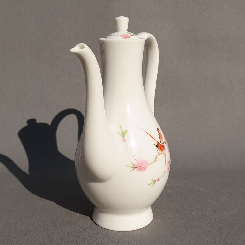 匠心獨(dú)運(yùn)，桃花寄情 景德鎮(zhèn)陶瓷水點(diǎn)桃花酒壺